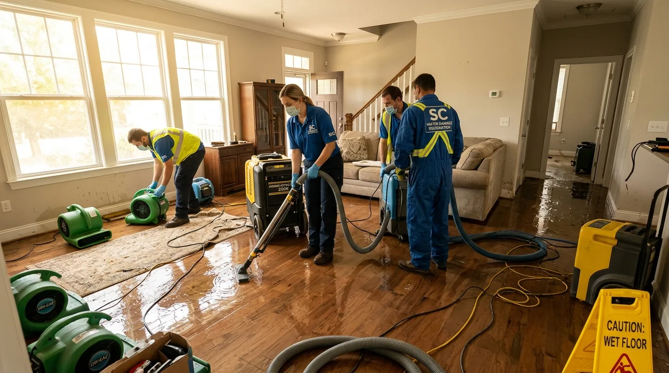 Water damage restoration services in Spartanburg, South Carolina